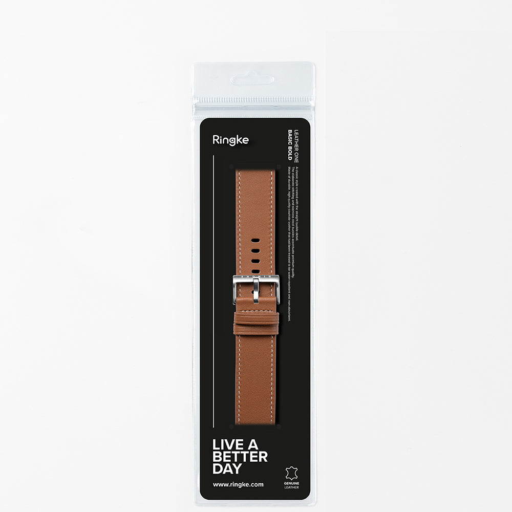 Λουράκι Ringke One Basic Bold για Fossil Watch / Mobvoi Watch / Suunto Watch Series, 24mm, Καφέ