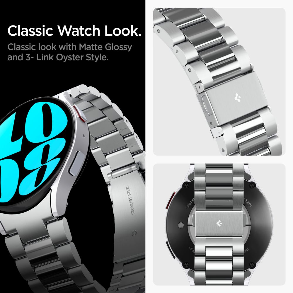 Spigen Modern Fit Band for Samsung Galaxy Watch6 44mm, Silver AMP06498