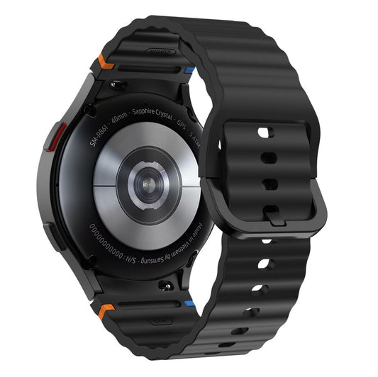 Αθλητικό λουράκι σιλικόνης Tech-Protect για Samsung Galaxy Watch7 / Watch FE / Watch6 / Watch5 / Watch4 Series, μαύρο