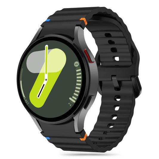 Αθλητικό λουράκι σιλικόνης Tech-Protect για Samsung Galaxy Watch7 / Watch FE / Watch6 / Watch5 / Watch4 Series, μαύρο