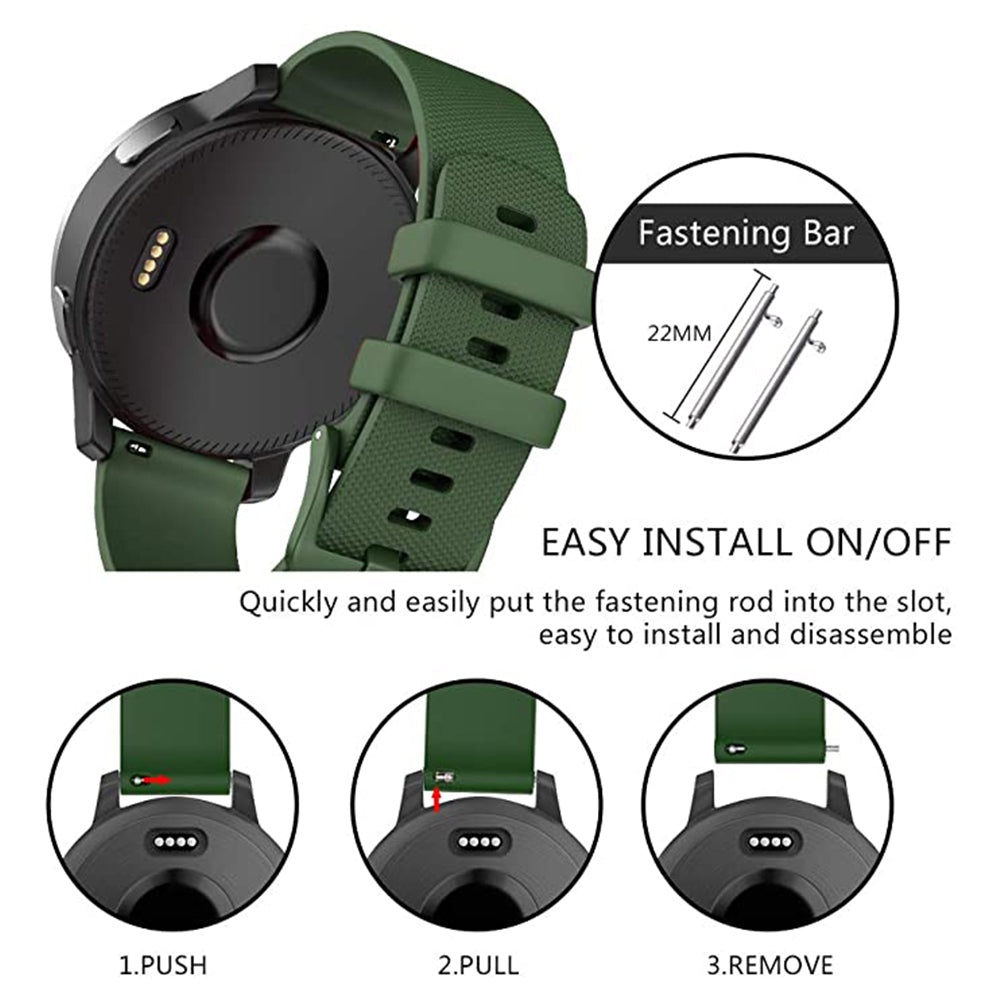Λουράκι Techsuit W006 για Samsung Galaxy Watch / Huawei Watch Series, 22mm, Πράσινο.