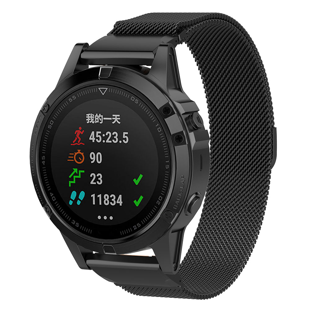 Λουράκι Techsuit W009 για Garmin Instinct / Approach / Fenix Watch Series, 20mm, Μαύρο