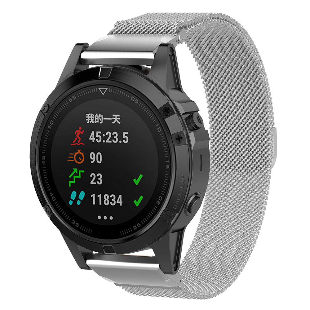 Λουράκι Techsuit W009 για Garmin Watch Fenix / Forerunner Series, 22mm, Ασημί