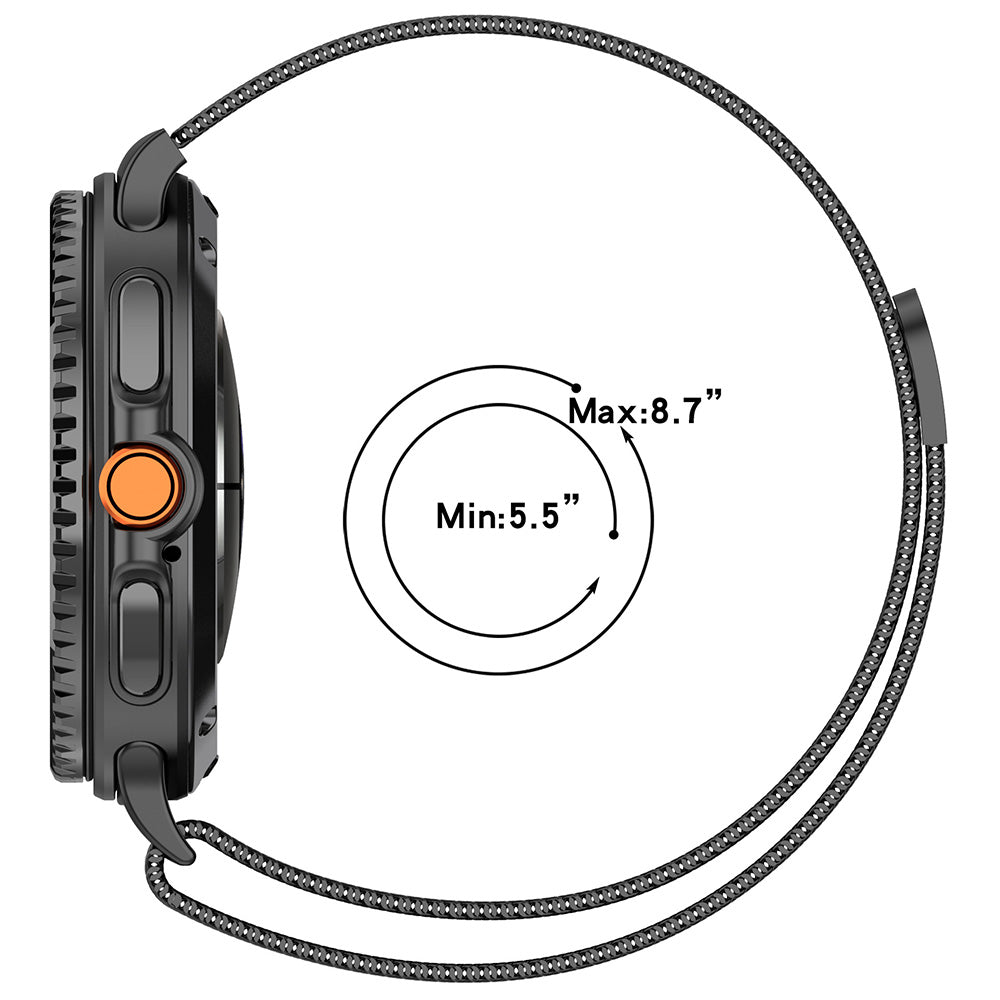 Λουράκι Techsuit W009 για Samsung Galaxy Watch8 / Watch8 Classic Series, Ασημί