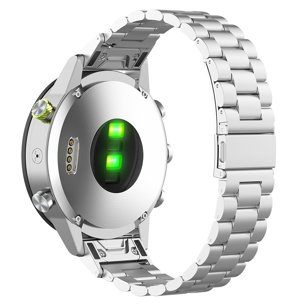 Λουράκι Techsuit W010 για Garmin Watch Fenix / Forerunner Series, 22mm, Ασημί