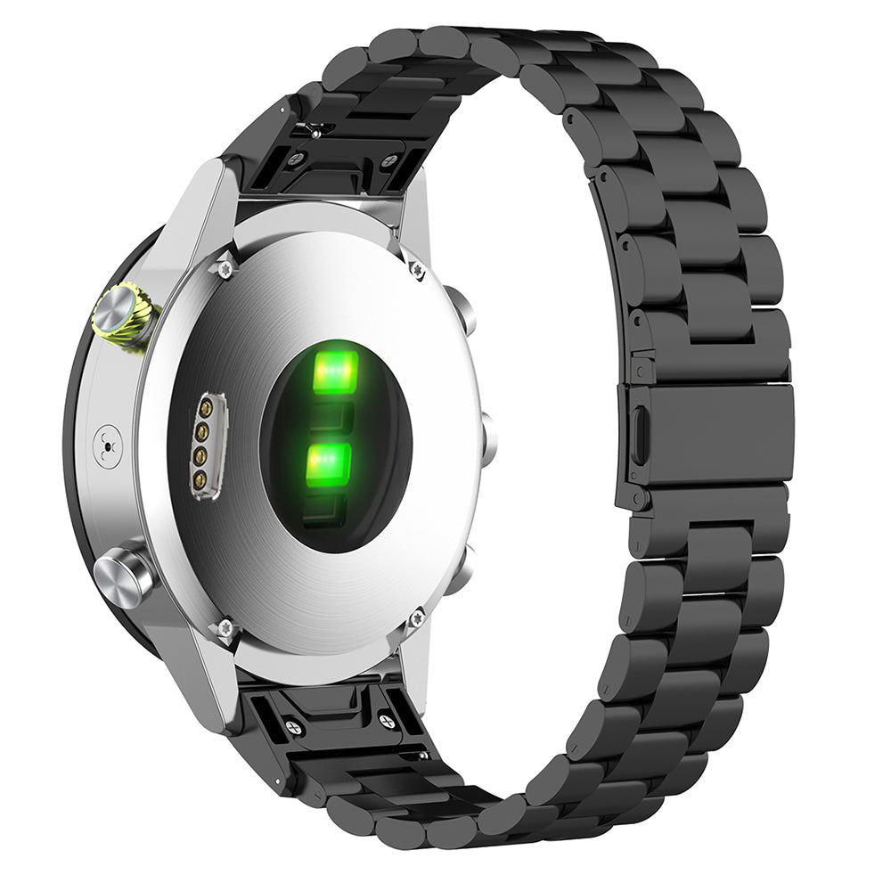 Λουράκι Techsuit W010 για Garmin Watch Fenix / Forerunner Series, 22mm, Μαύρο