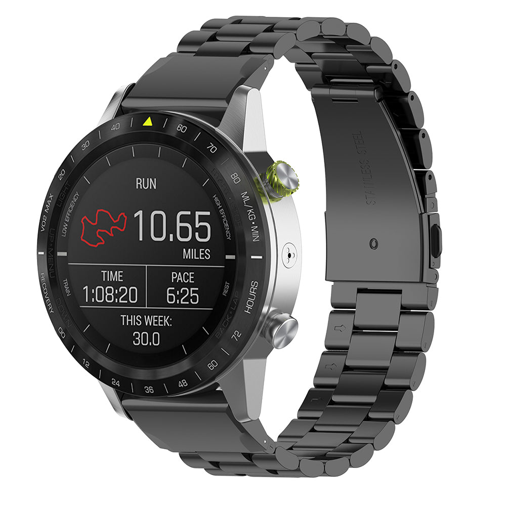 Λουράκι Techsuit W010 για Garmin Watch Fenix / Forerunner Series, 22mm, Μαύρο