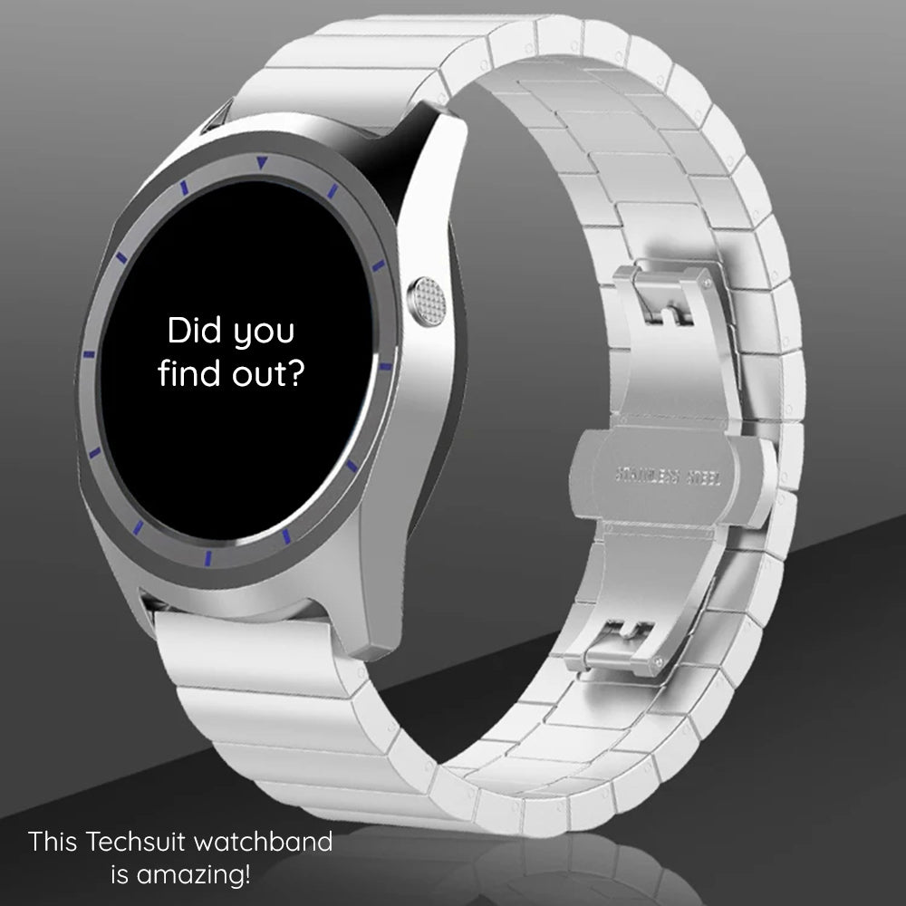 Λουράκι Techsuit W012 για Garmin Instinct / Approach / Fenix Watch Series, 20mm, Ασημί