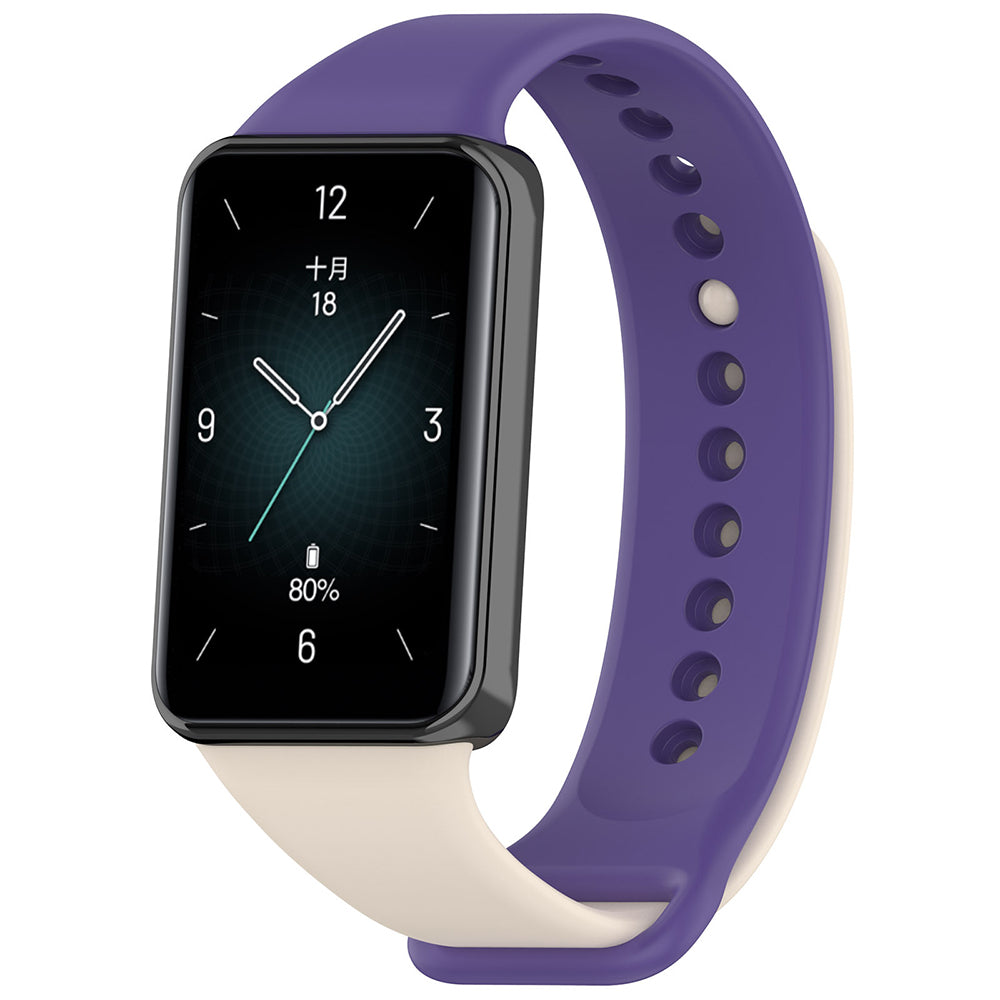 Λουράκι Techsuit W014 για Honor Band 9, Κρεμ Μοβ