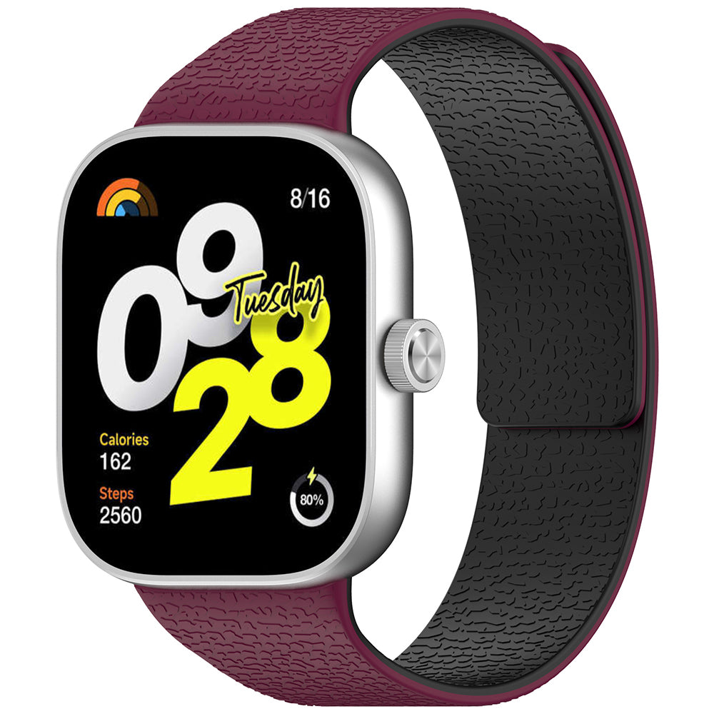 Λουράκι Techsuit W016 για Xiaomi Smart Band / Watch Series, Μαύρο Βυσσινί