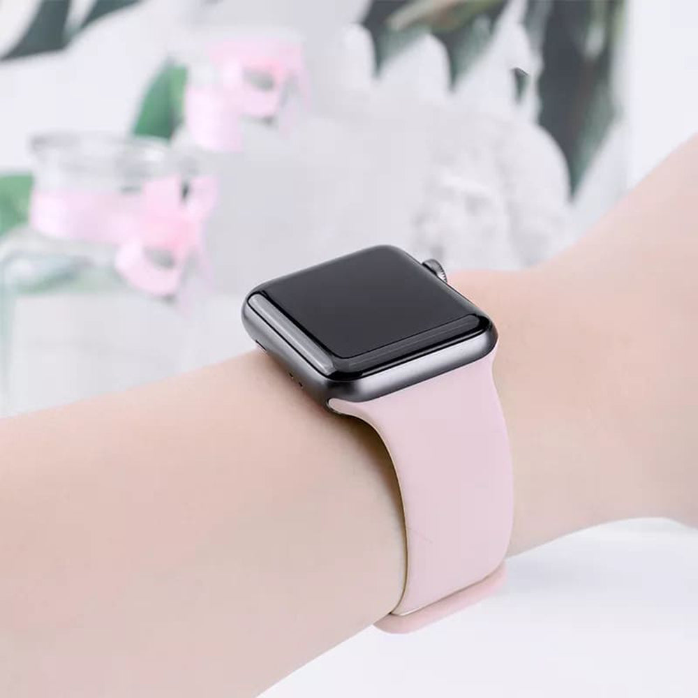 Techsuit W031 Strap for Apple Watch 42mm / 41mm / 40mm / 38mm Series, Pale Pink
