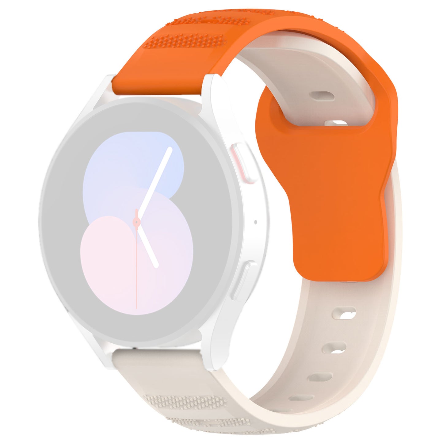 Λουράκι Techsuit W050 για Huawei Watch / Xiaomi Watch Series, 22mm, Πορτοκαλί Μπεζ