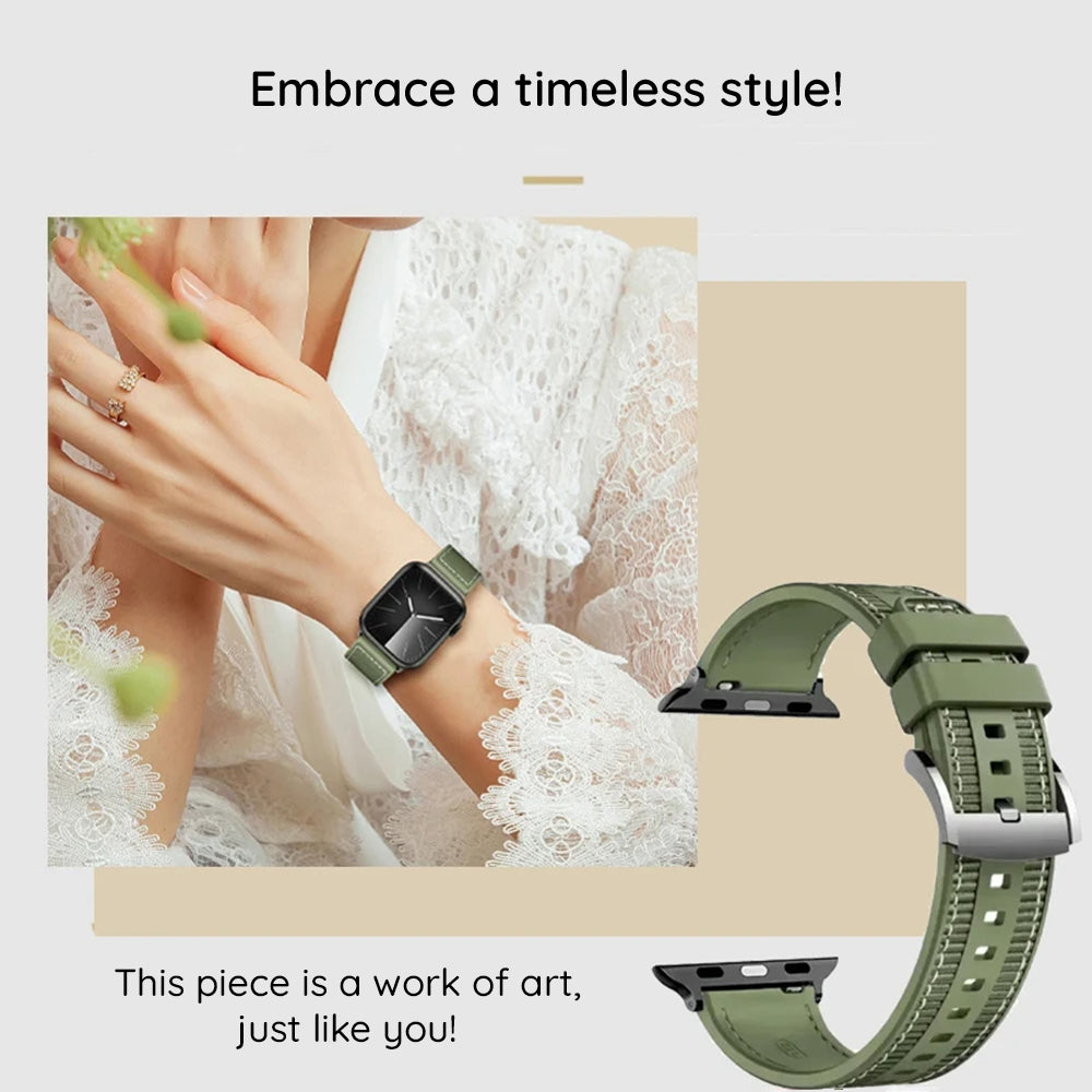 Λουράκι Techsuit W051 για Apple Watch 42mm / 41mm / 40mm / 38mm Series, Μαύρο