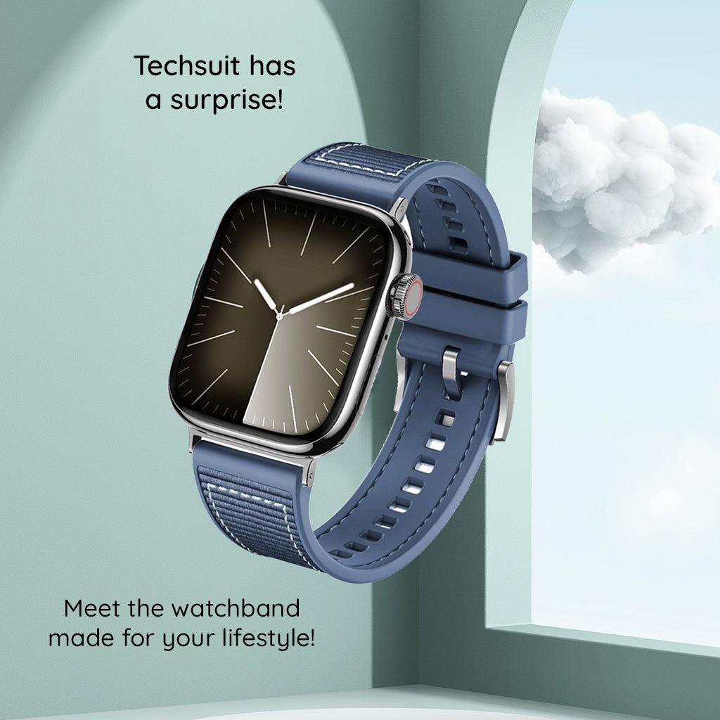 Λουράκι Techsuit W051 για Apple Watch 42mm / 41mm / 40mm / 38mm Series, Μαύρο