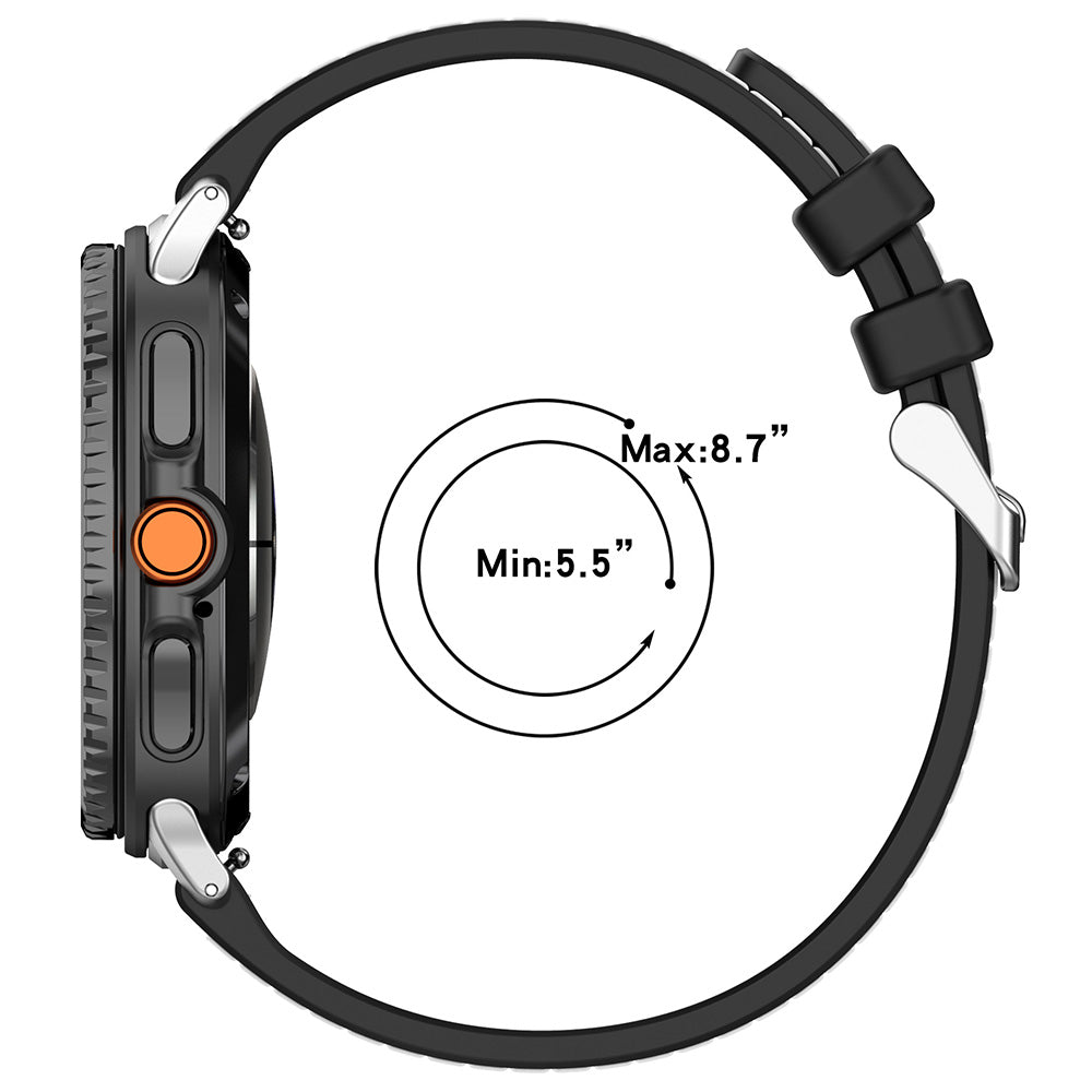 Λουράκι Techsuit W051 για Samsung Galaxy Watch8 / Watch8 Classic Series, Μαύρο