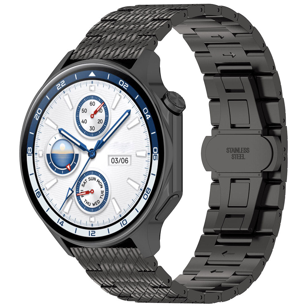 Λουράκι Techsuit W052 για Samsung Galaxy Watch / Huawei Watch Series, 20mm, Μαύρο