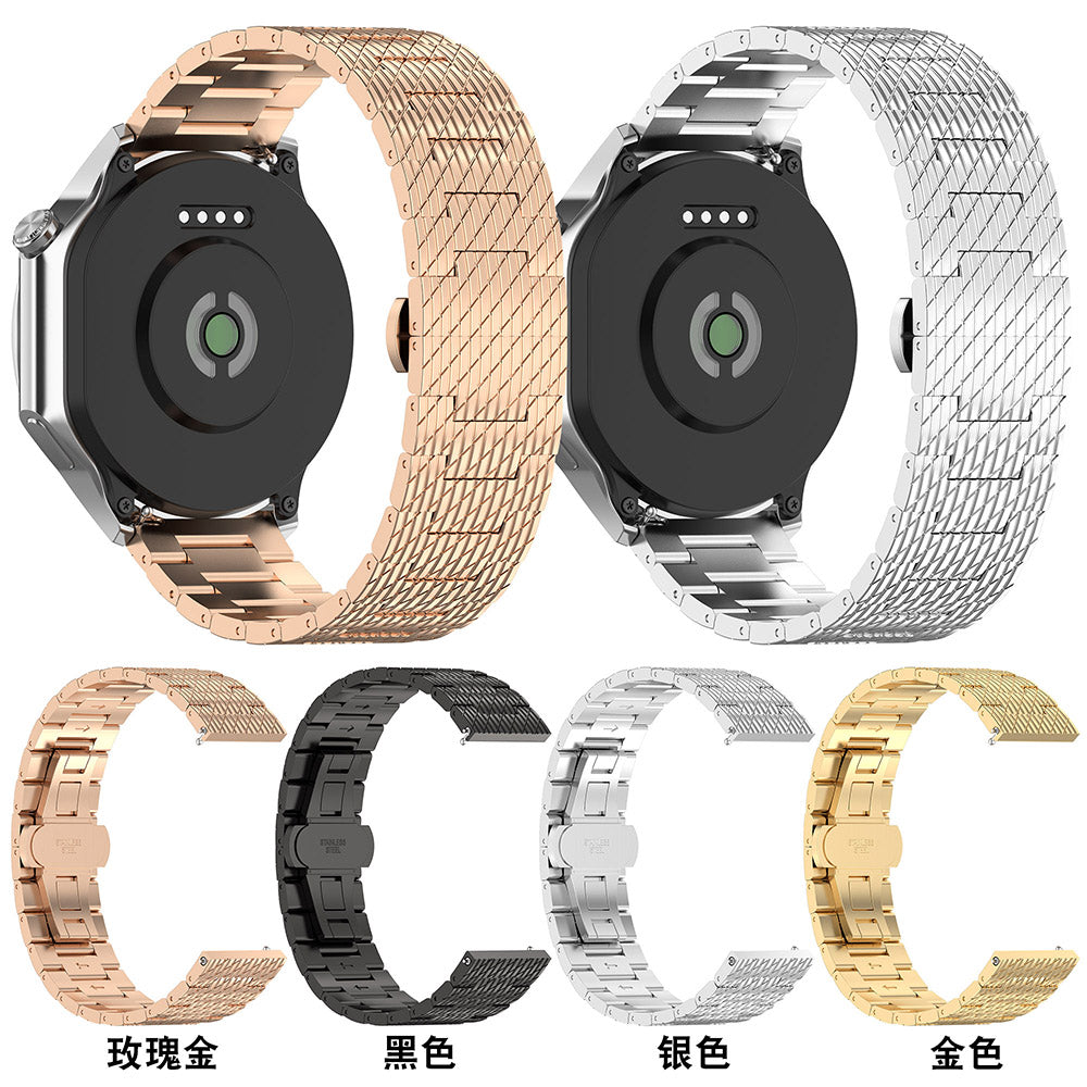 Λουράκι Techsuit W052 για Samsung Galaxy Watch / Huawei Watch Series, 20mm, Μαύρο