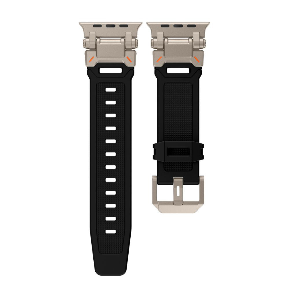 Λουράκι Techsuit W064 για Apple Watch 49mm / 46mm / 45mm / 44mm / 42mm Series, Μαύρο Ασημί