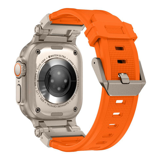 Λουράκι Techsuit W064 για Apple Watch 49mm / 46mm / 45mm / 44mm / 42mm Series, Ασημί Πορτοκαλί