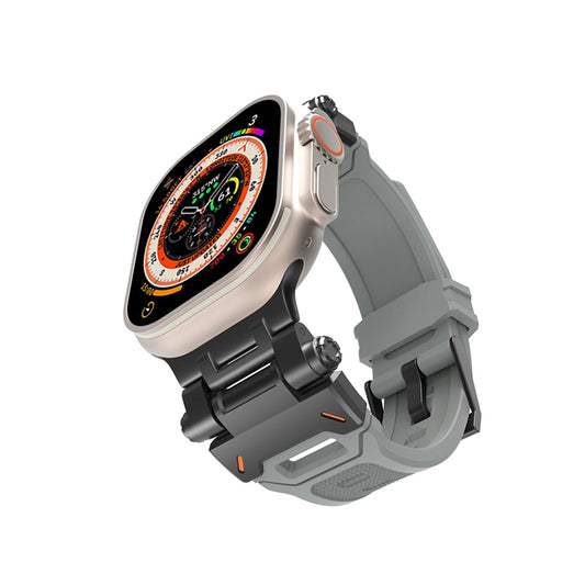 Λουράκι Techsuit W064 για Apple Watch 49mm / 46mm / 45mm / 44mm / 42mm Series, Μαύρο Γκρι