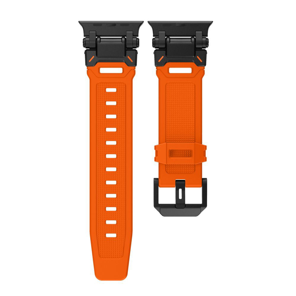 Λουράκι Techsuit W064 για Apple Watch 49mm / 46mm / 45mm / 44mm / 42mm Series, Μαύρο Πορτοκαλί