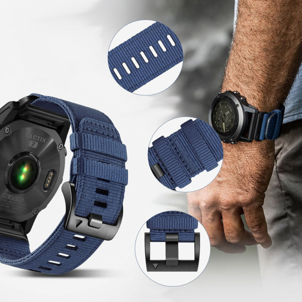 Λουράκι Techsuit W070 για Samsung Galaxy Watch / Huawei Watch Series, 22mm, Μπλε Ναυτικό