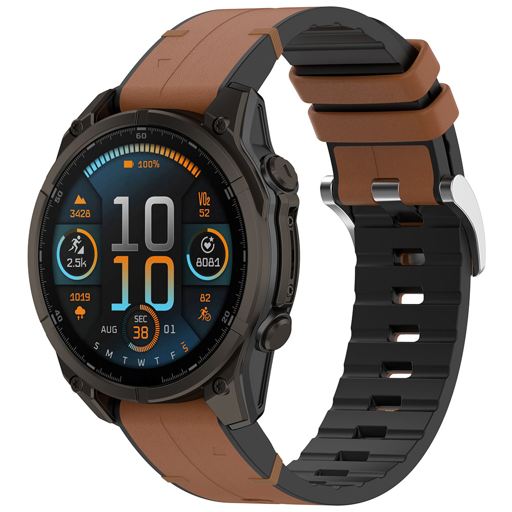 Λουράκι Techsuit W071 για Garmin Watch Fenix / Forerunner Series, 22mm, Καφέ