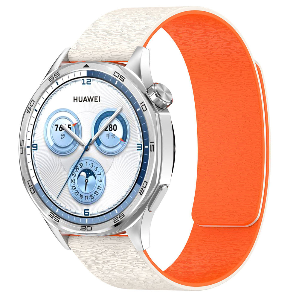 Λουράκι Techsuit W074 για Huawei Watch / Garmin Watch Series, 18mm, Μπεζ Πορτοκαλί