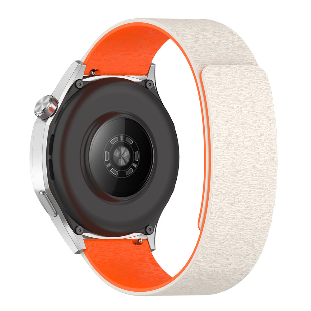 Λουράκι Techsuit W074 για Huawei Watch / Garmin Watch Series, 18mm, Μπεζ Πορτοκαλί