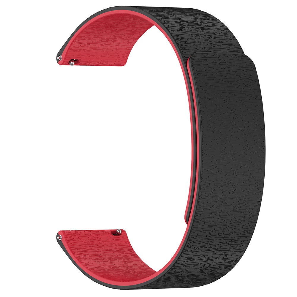 Λουράκι Techsuit W074 για Samsung Galaxy Watch / Huawei Watch Series, 22mm, Μαύρο Κόκκινο