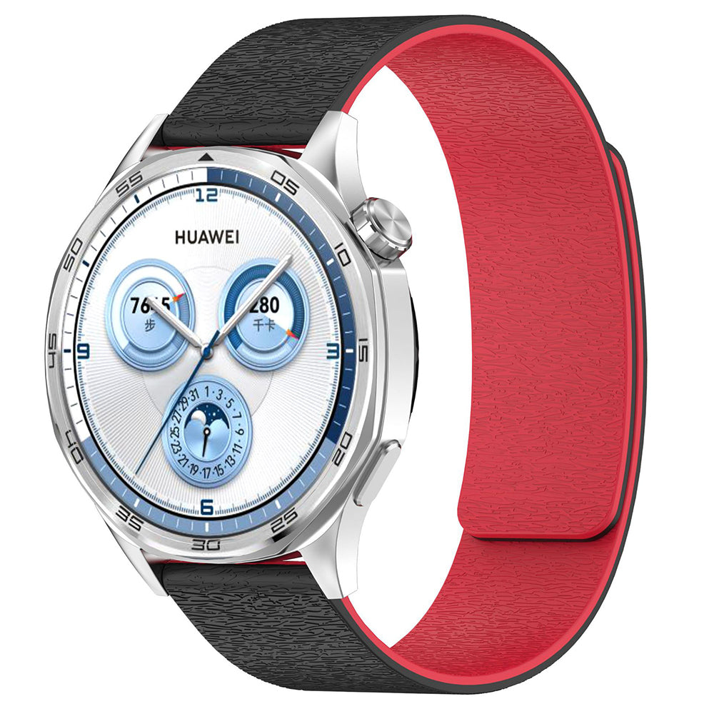 Λουράκι Techsuit W074 για Samsung Galaxy Watch / Huawei Watch Series, 22mm, Μαύρο Κόκκινο