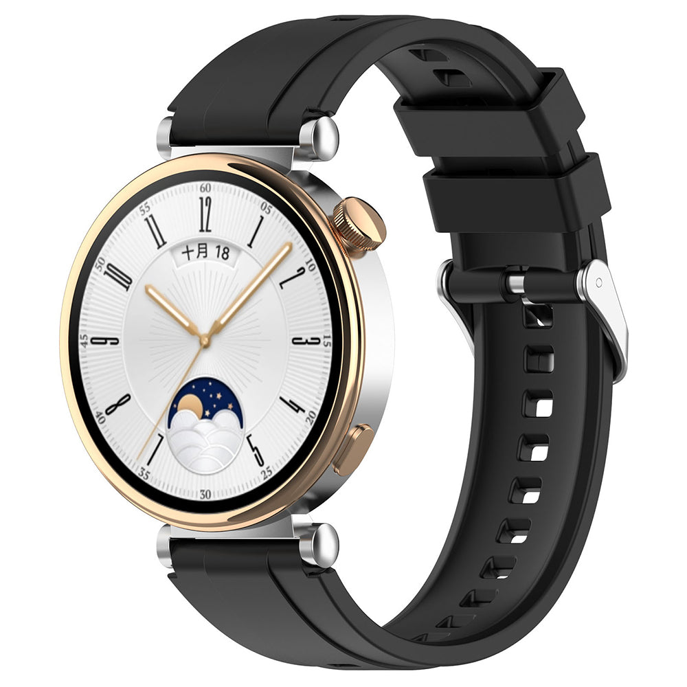 Λουράκι Techsuit W075 για Huawei Watch / Garmin Watch Series, 18mm, Μαύρο