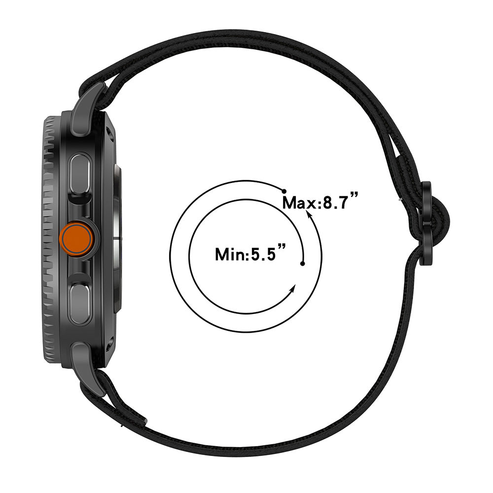 Λουράκι Techsuit W080 για Samsung Galaxy Watch8 / Watch8 Classic Series, Μαύρο