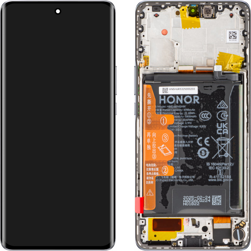 Οθόνη με Αφής Honor X50, με Πλαίσιο και Μπαταρία, Ασημί, Service Pack 0235AGJH