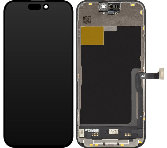 Οθόνη αφής JK για Apple iPhone 15 Pro, με πλαίσιο, έκδοση LCD εντός κυψέλης, μαύρο