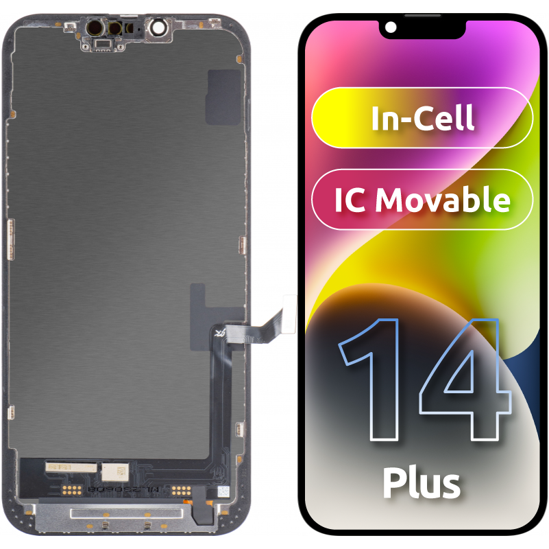 Οθόνη αφής JK για Apple iPhone 14 Plus, με πλαίσιο, έκδοση LCD εντός κυψέλης, μαύρο