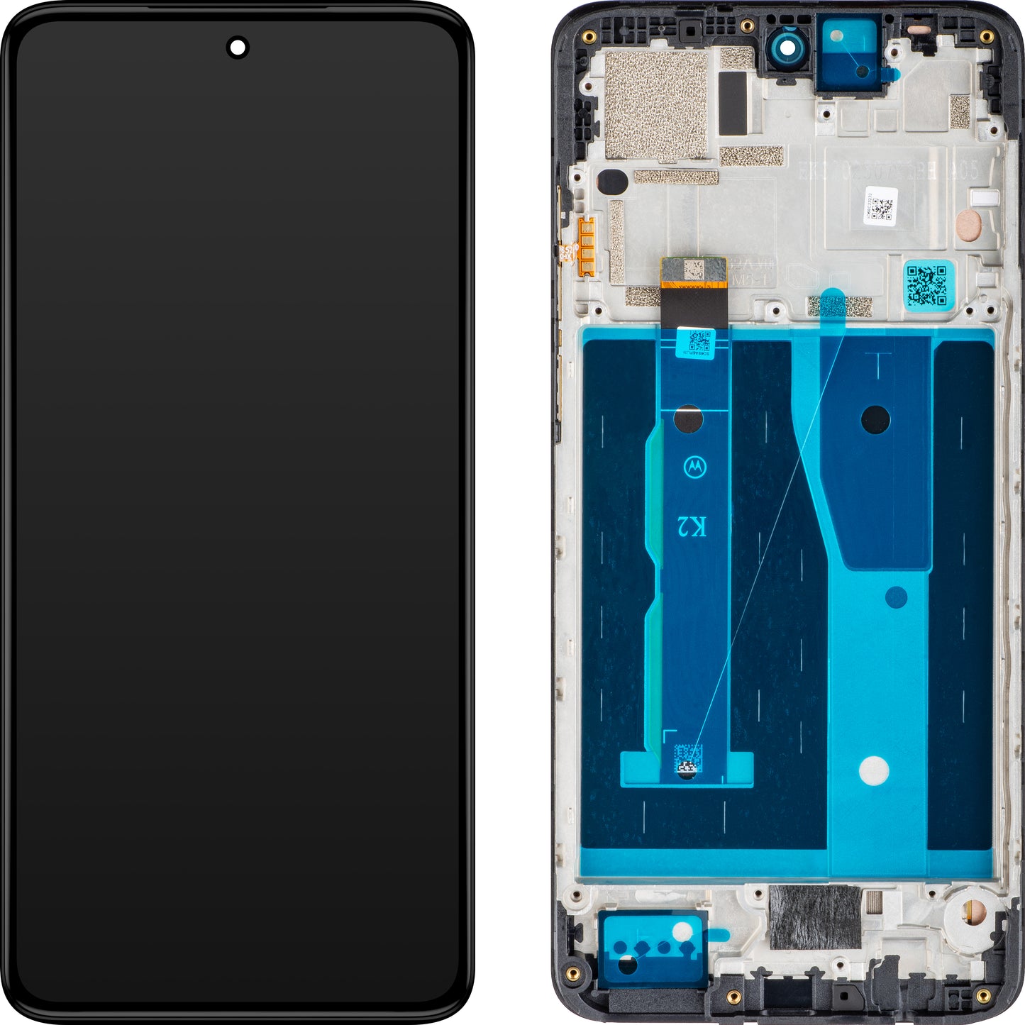 Οθόνη αφής Motorola Moto G84, με πλαίσιο, μαύρο, πακέτο σέρβις 5D68C23231