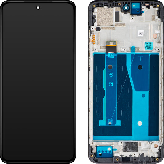 Touchscreen Display Motorola Moto G84, with Frame, Black, Service Pack 5D68C23231