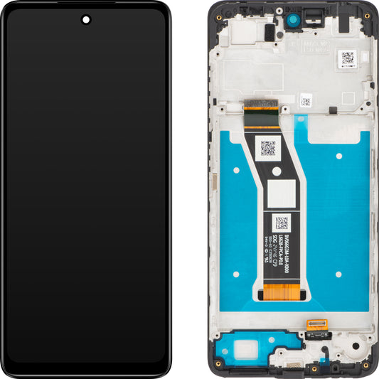 Οθόνη αφής Motorola Moto E14, με πλαίσιο, μαύρο, πακέτο σέρβις 5D68C24645