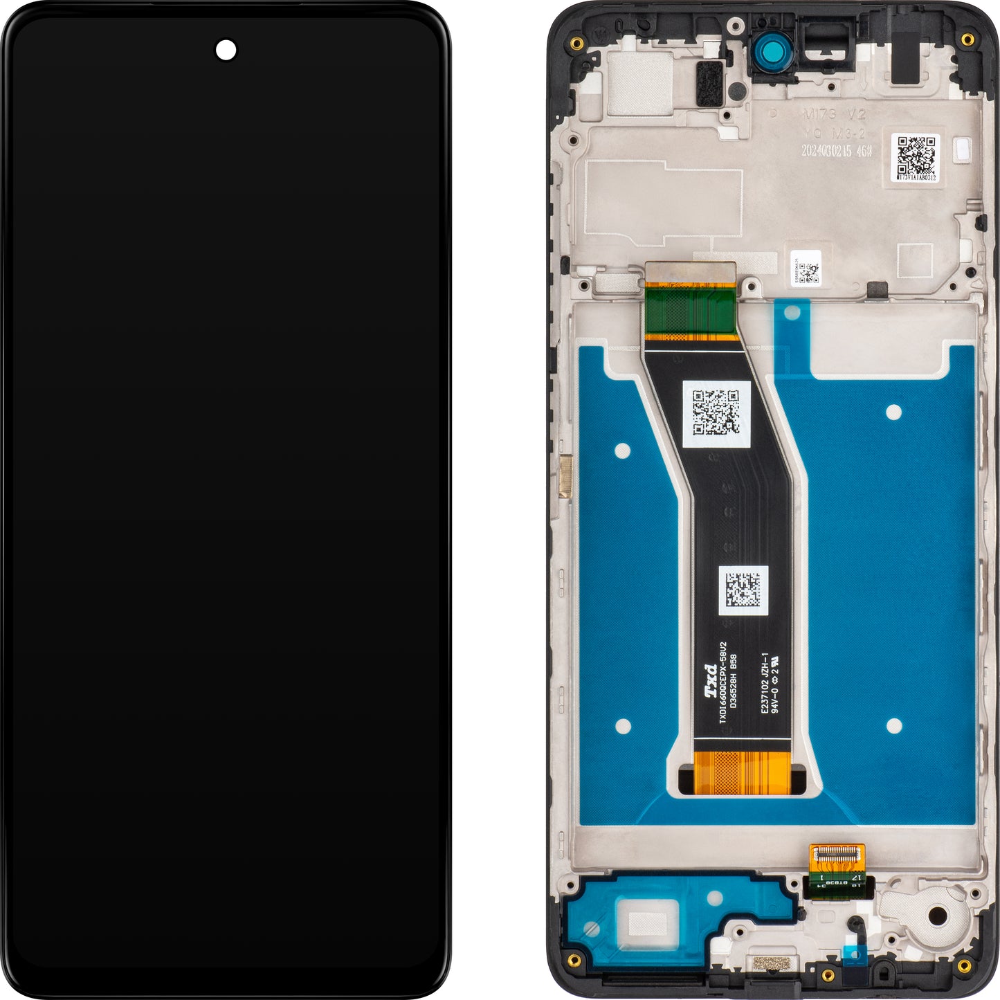 Touchscreen Display Motorola Moto G04, with Frame, Black, Service Pack 5D68C23890