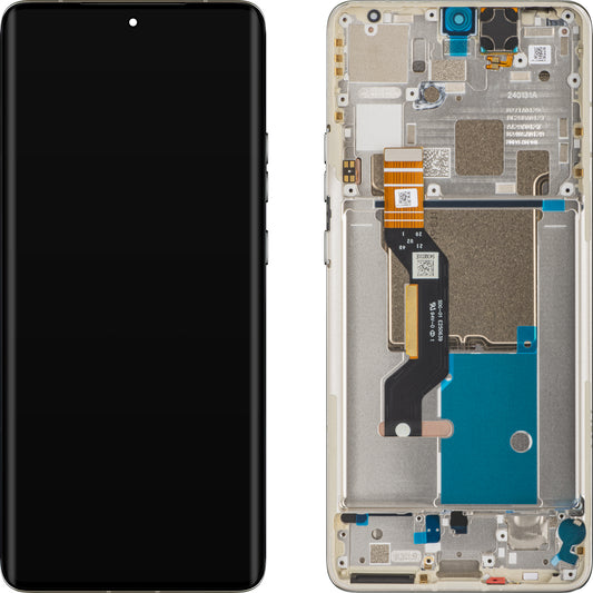 Οθόνη αφής Motorola Edge 50 Pro, με πλαίσιο, γκρι (Moonlight Pearl), πακέτο σέρβις 5D68C24094
