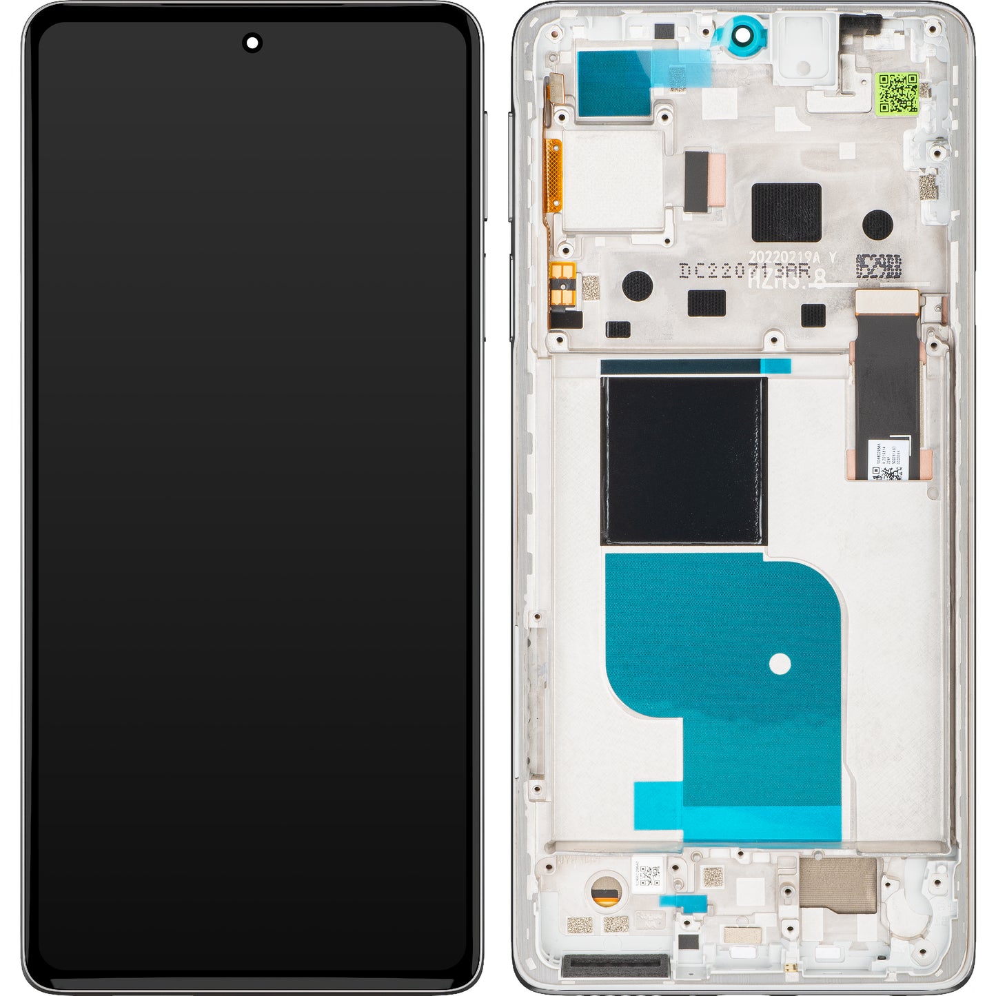 Οθόνη αφής Motorola Edge 30 Pro, με πλαίσιο, ασημί (Stardust White), πακέτο σέρβις 5D68C20277