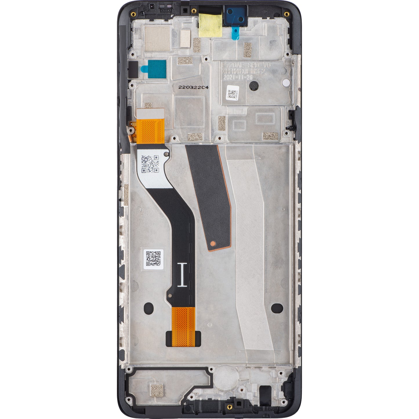 Motorola Moto Moto G51 5G Touchscreen Display, with Frame, Black, Service Pack 5D68C20028