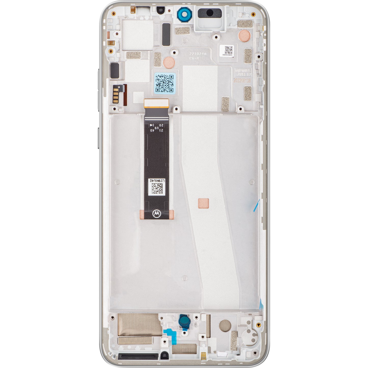 Οθόνη αφής Motorola Edge 30 Neo, με πλαίσιο, ασημί (Ice Palace), πακέτο σέρβις 5D68C21404