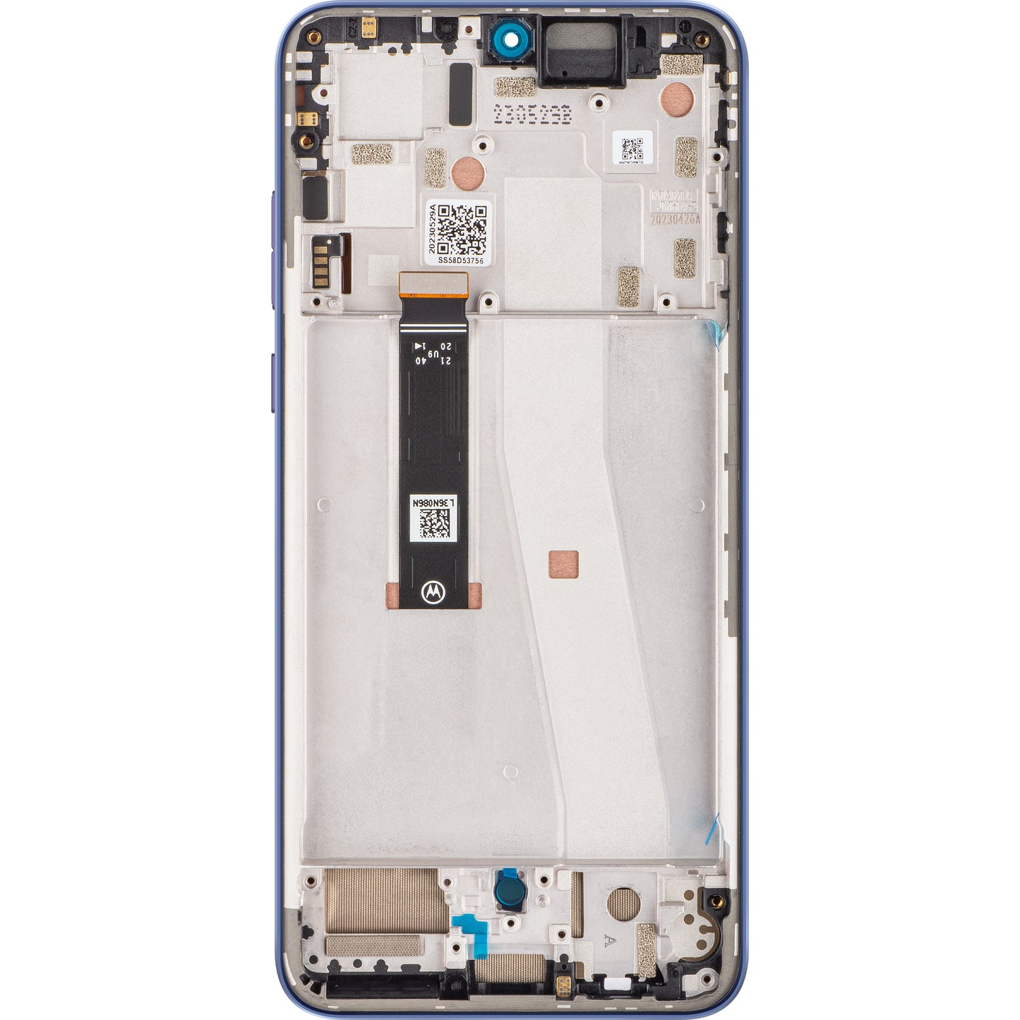 Οθόνη αφής Motorola Edge 30 Neo, με πλαίσιο, μωβ (πολύ περι), πακέτο σέρβις 5D68C21405