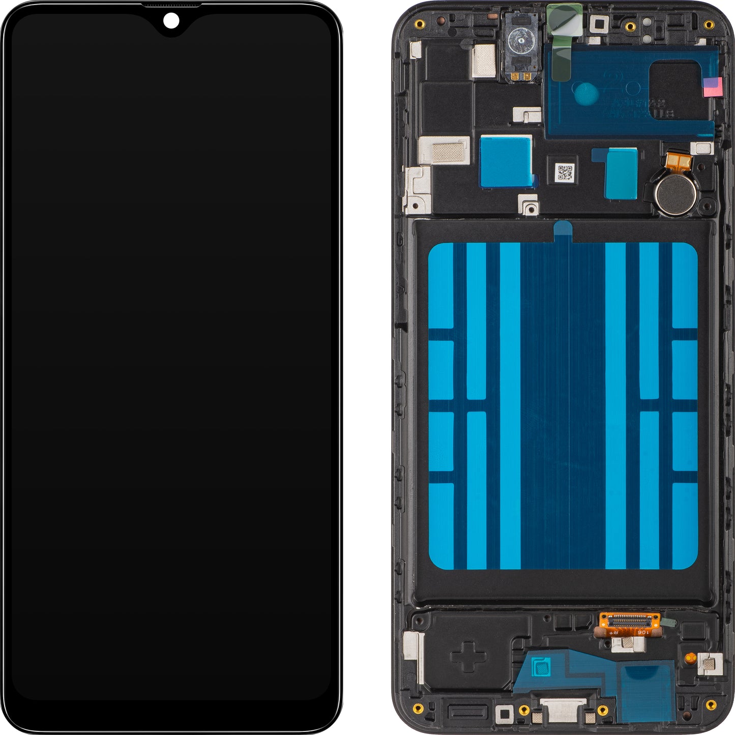 Display με Touchscreen MP συμβατό με Samsung Galaxy A20 A205, με Πλαίσιο, Μαύρο