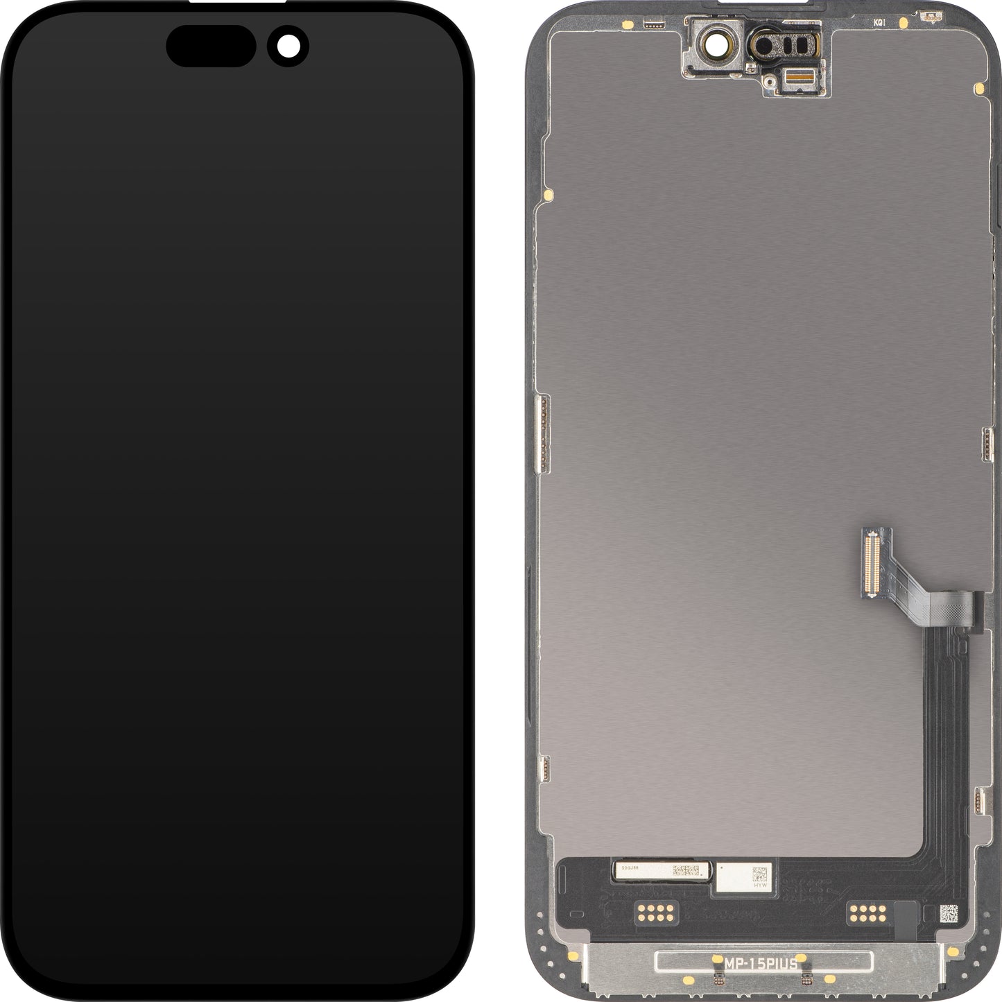 Οθόνη με Touchscreen MP συμβατή με Apple iPhone 15 Plus, με Πλαίσιο, Premium Έκδοση Soft OLED FHD 120Hz, Μαύρο