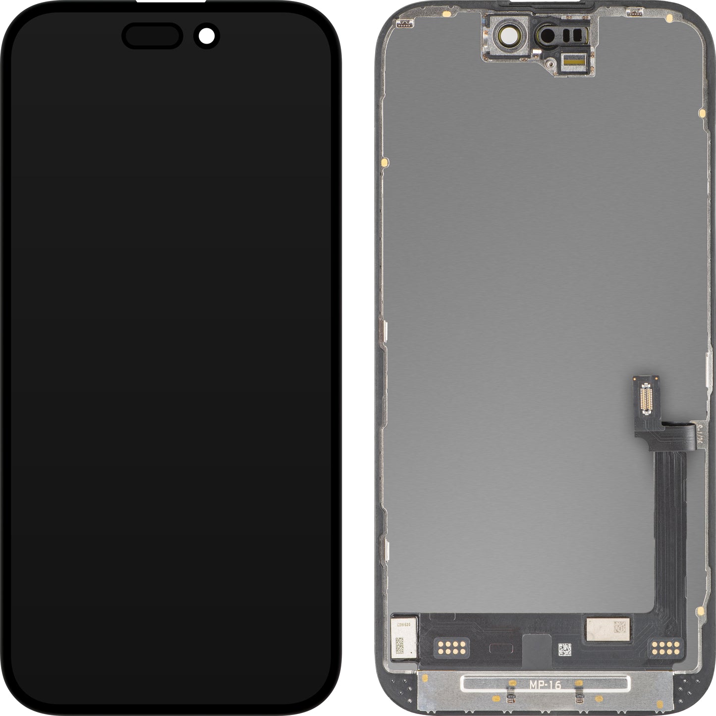 Οθόνη με Αφής MP συμβατή με Apple iPhone 16, με Πλαίσιο, Έκδοση Premium Soft OLED FHD Διαγνωστική, Μαύρο