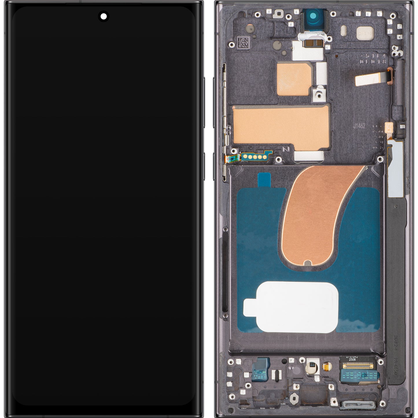 Οθόνη με Touchscreen MP συμβατή με Samsung Galaxy S23 Ultra S918, με Πλαίσιο, Έκδοση OLED, Μαύρο, Ανταλλαγή