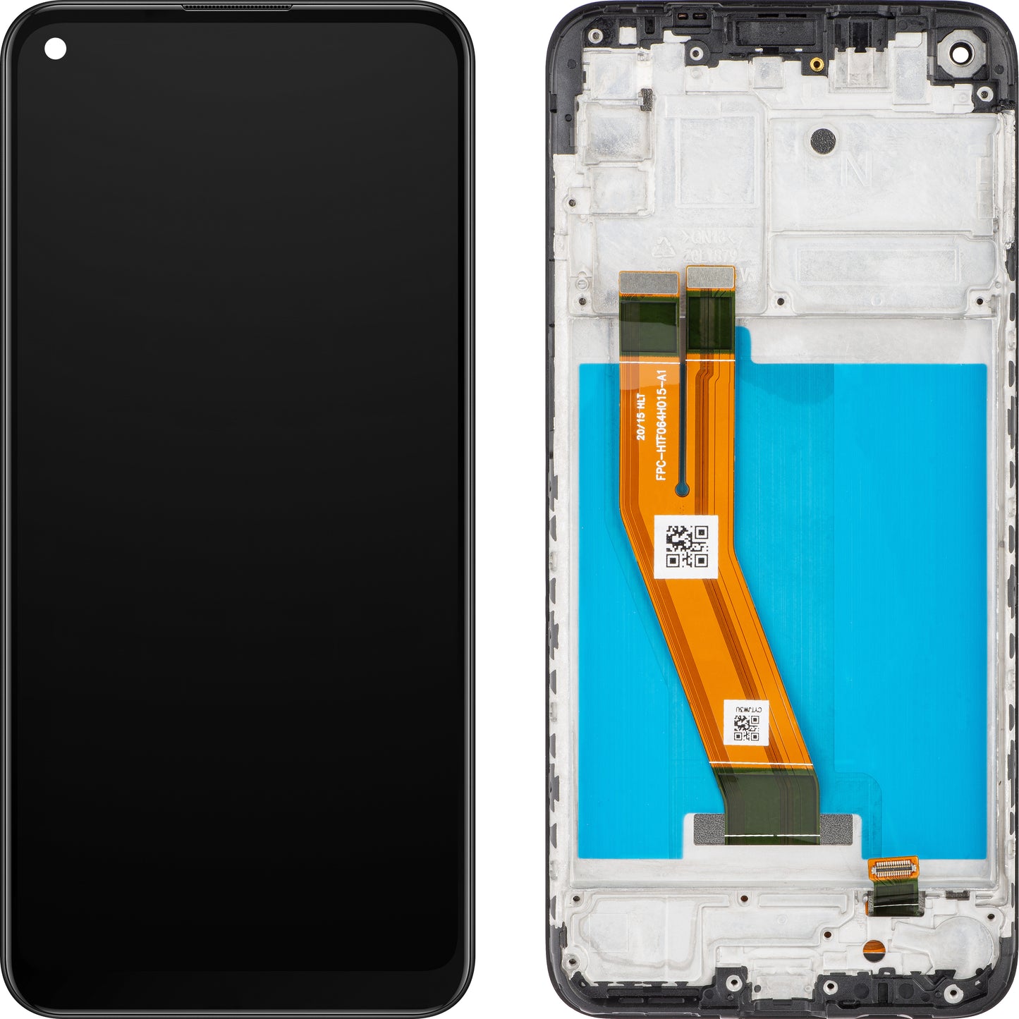 Οθόνη αφής MP Display συμβατή με Samsung Galaxy A11 A115 / M11 M115, με πλαίσιο, Μαύρο
